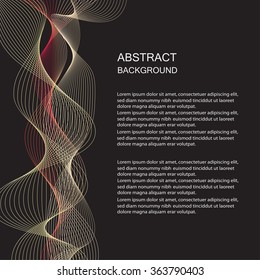 Abstract wave background.Vector banner with waves.