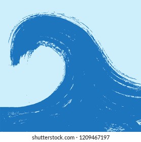 Abstract wave background.Vector surfing symbol.