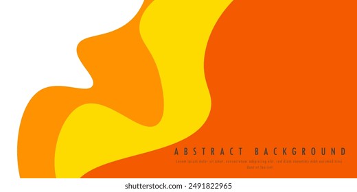 Abstract wave banner background. Graphic design banner pattern background template with abstract curve shapes, with orange and yellow color. vector eps 10