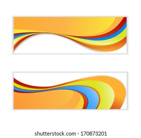 Abstract wave banner coloful. Vector.