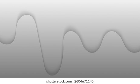 Abstract wave banner design on gray background.
Pattern in gray.