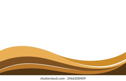 Abstract wave banner isolated on white background.