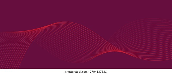 Abstract wave banner vector template.	