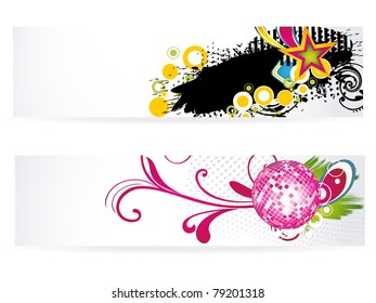 Abstract wave banners multi-colored, vector illustration.