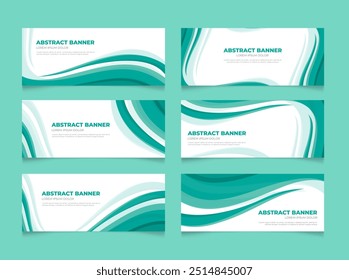 Abstract wave banners Vector illustration. Template brochure, flyer,business card