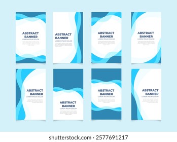 Abstract wave banners Vector illustration. Stand banner, Roll banner. Template brochure, flyer,business card