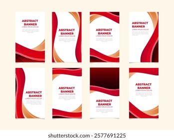 Abstract wave banners Vector illustration. Stand banner, Roll banner. Template brochure, flyer,business card