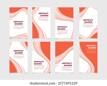 Abstract wave banners Vector illustration. Stand banner, Roll banner. Template brochure, flyer,business card