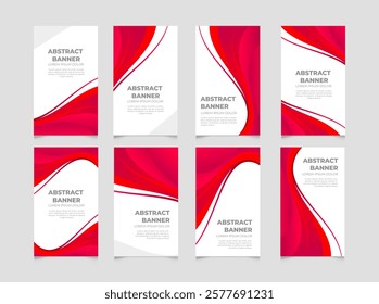 Abstract wave banners Vector illustration. Stand banner, Roll banner. Template brochure, flyer,business card