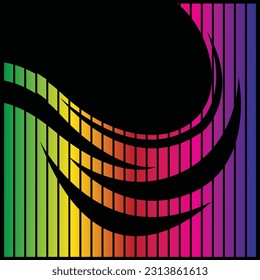 diseño de barras de onda abstractas ilustración vectorial premium