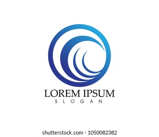 Abstract Wave  Beach logo Flow Water Isolated