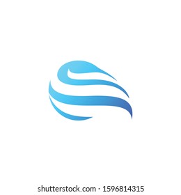 Abstract Wave Beach logo Flow Water Vector