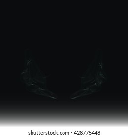 Abstract wave black hands