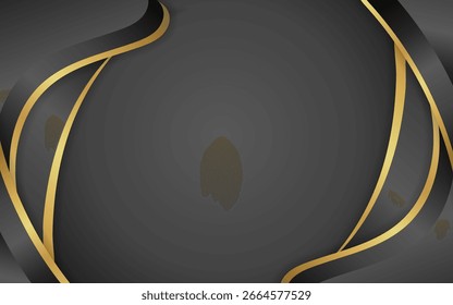 Fundo de luxo preto onda abstrata