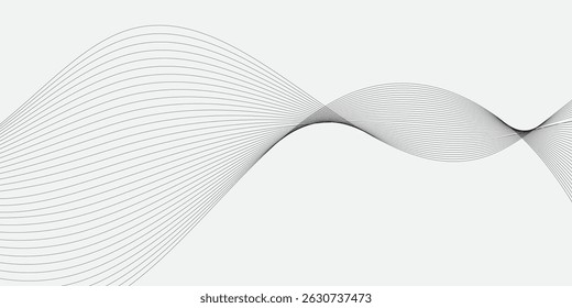 Abstract wave blend lines on transparent background. Design for banner, wallpaper, background and many more.	