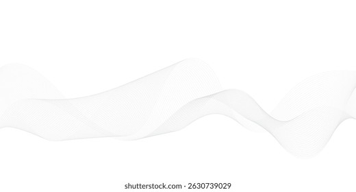 Abstract wave blend lines on transparent background. Design for banner, wallpaper, background and many more.	