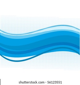 Abstract wave blue background