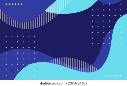 abstract wave blue fluid background with geometric shapes for banner, web, poster, social media, thumbnail design