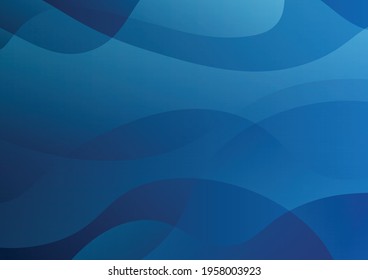 abstract wave blue gradient color background shiny lines. vector illustration.