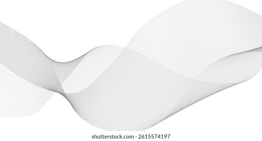 Abstract wave of the blue and other colored blend lines. Abstract blue smooth wave on a white background. Dynamic sound wave isolated. Creative line art. Vector illustration