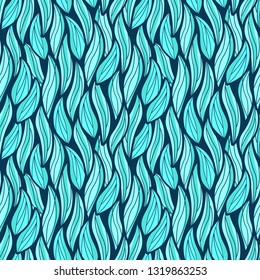 Abstract Wave Blue Seamless Pattern