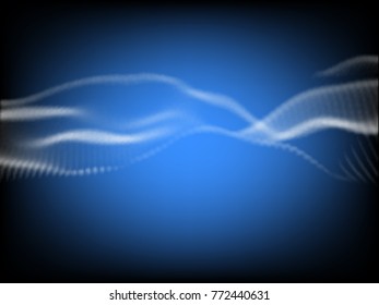 
Abstract wave from  blur on black. Modern vector background
