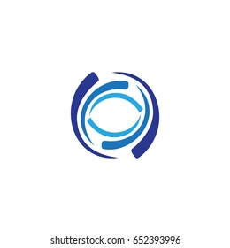 abstract wave business logo