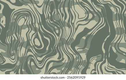 Abstract wave camouflage background vector print, camouflage army, uniform, print, texture, military. Wavy seamless pattern texture