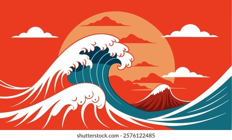 Abstract wave Carve Background Design
