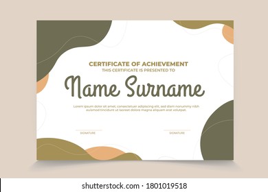 Abstract wave certificate template.Trendy geometric design. Layered eps10 vector.