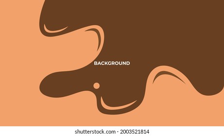 Abstract wave chocolates color background. Vector illustration with splash, dripping, and melted.