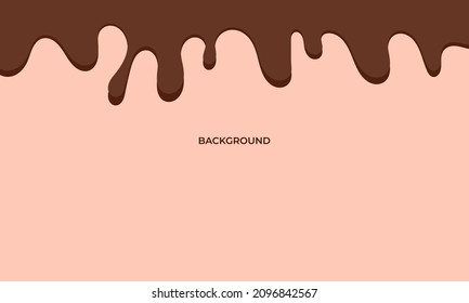 Abstract wave chocolates color background. Vector illustration with splash, dripping, and melted.