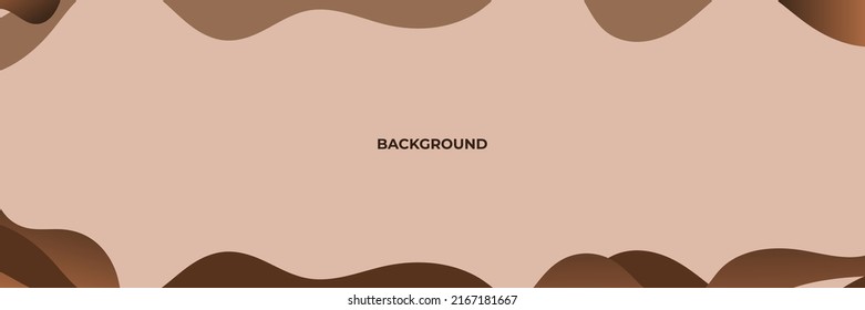 Resumen de la ola chocolates fondo de color. Ilustración vectorial con salpicadura, goteo y fusión.