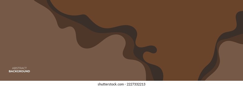Abstract wave chocolates color background. Vector illustration with splash, dripping, and melted.