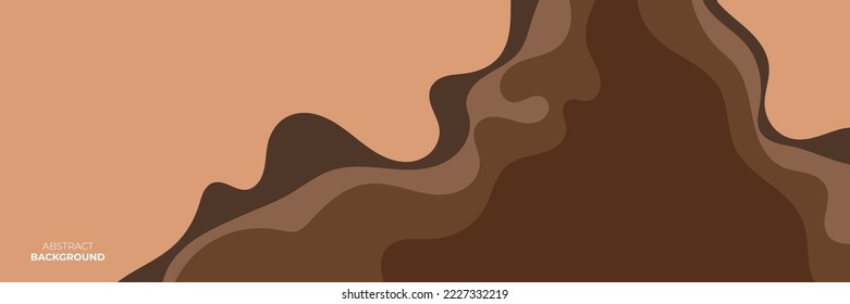 Abstract wave chocolates color background. Vector illustration with splash, dripping, and melted.
