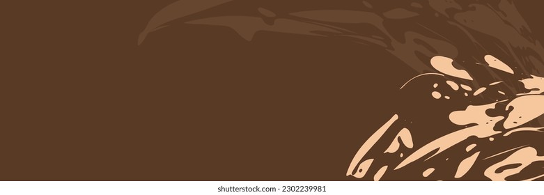 Abstract wave chocolates color background. Vector illustration with splash, dripping, and melted.