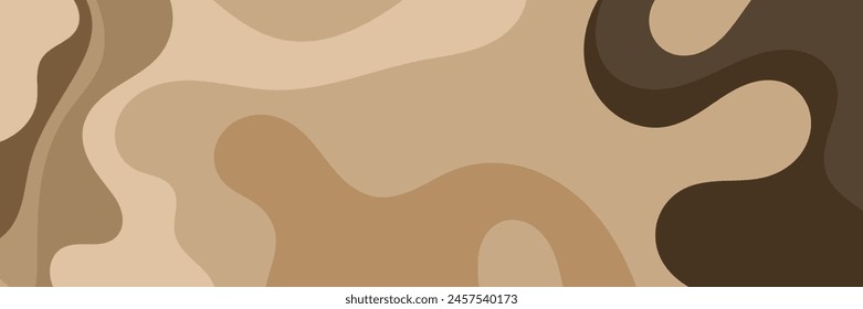 Abstract wave chocolates color background. Vector illustration with splash, dripping, and melted.