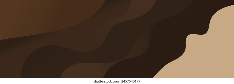 Abstract wave chocolates color background. Vector illustration with splash, dripping, and melted.