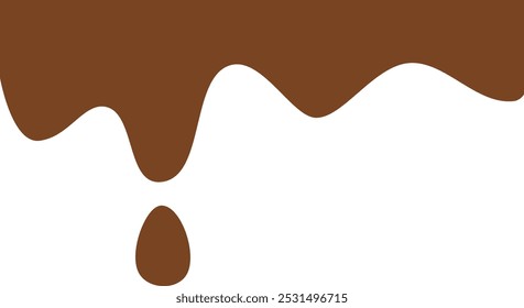 Abstract wave chocolates color background. Vector illustration with splash, dripping, and melted.