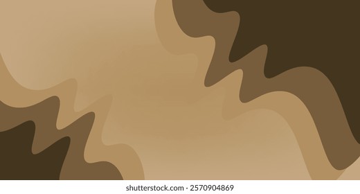 Abstract wave chocolates color background. Vector illustration with splash, dripping, and melted.