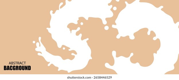 Abstract wave chocolates color background. Vector illustration with splash, dripping, and melted.