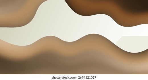 Abstract wave chocolates color background. Vector illustration with splash, dripping, and melted.

