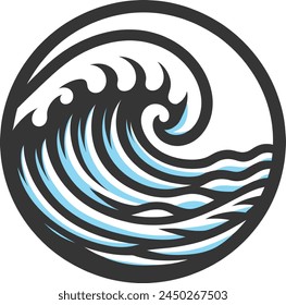 Abstract Wave Circle Graphic illustration