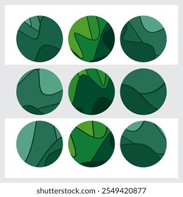 Abstract wave circle icon set vector illustration. Paper cut template background vector design for sales promotion advertising poster banner.