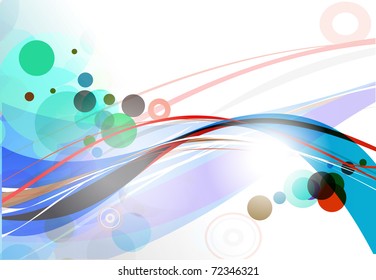 abstract wave circle line background. vector illustration.
