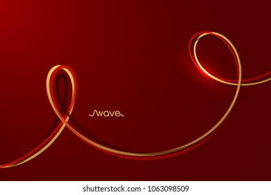 Abstract wave color background. 3D design illustration.