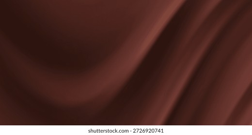 Fondo de chocolate de color de onda Abstractas. Chocolate cremoso marrón oscuro, elemento de diseño con textura de seda ondulada.