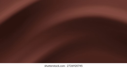 Fondo de chocolate de color de onda Abstractas. Chocolate cremoso marrón oscuro, elemento de diseño con textura de seda ondulada.