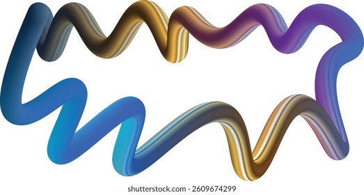 Abstract wave and color lines with gradient. 3d graphic design colorful shape. Vector wavy pattern shape element. 