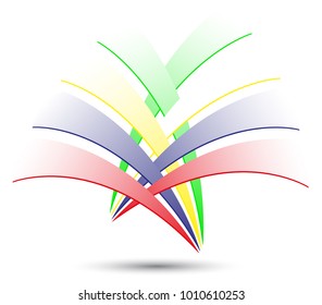 Abstract wave color logo background advertising vector shiny line 